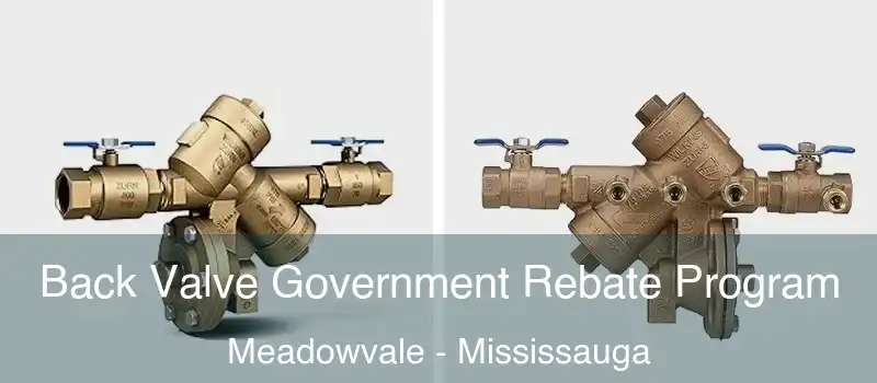 Back Valve Government Rebate Program Meadowvale - Mississauga